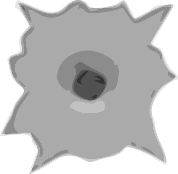 Bullet Hole Clip Art (600x585), Png Download
