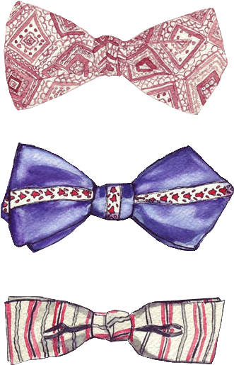 Because Bow Ties Are Cool - Fashion Illustrations Men's Accessories (500x625), Png Download