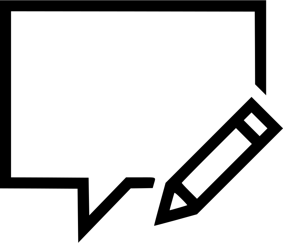 Message Edit Write Writing Bubble Pen Pencil Conversation - Report Icon (980x842), Png Download