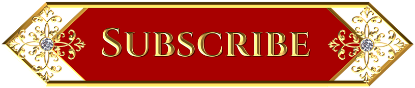 Gold, Red, Subscribe, Button - Personalized Initial Faux Gold And Diamond Totebag (826x340), Png Download
