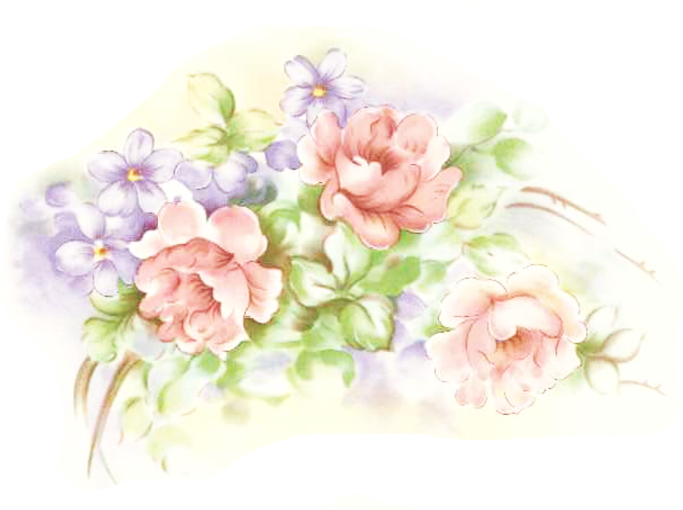 Roses Violets Watercolors Item - Watercolor Painting (1024x754), Png Download