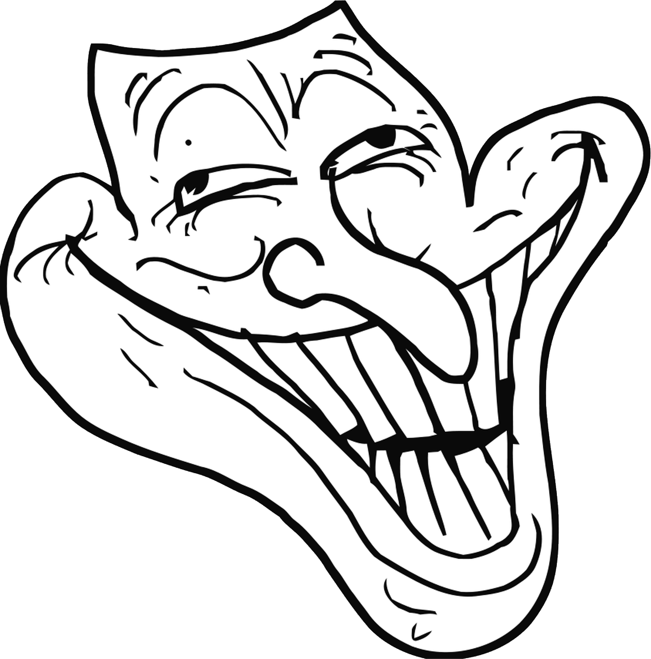 New Troll Face (1341x1358), Png Download