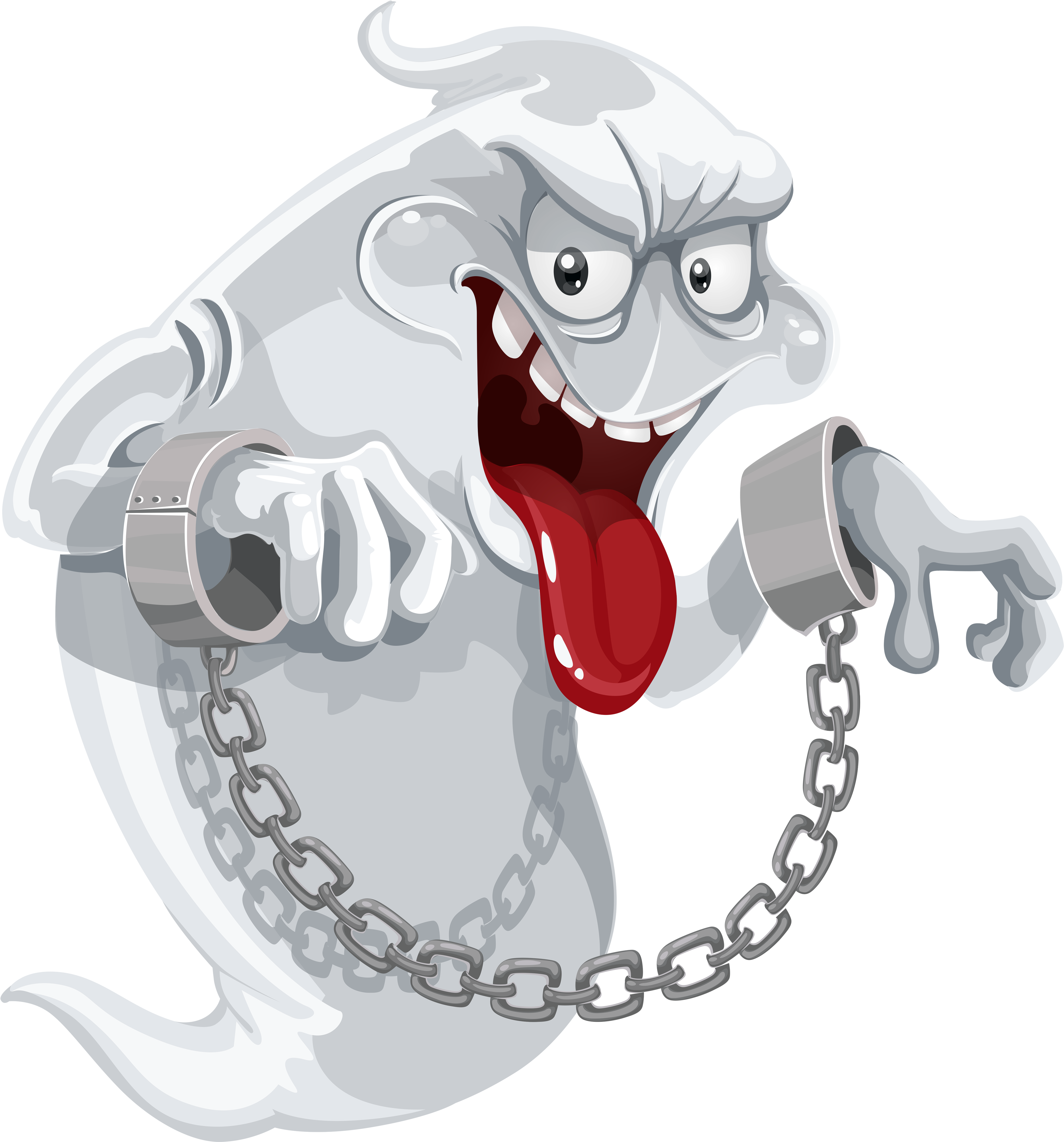 Ghosts In Chains Cartoons (4491x5000), Png Download
