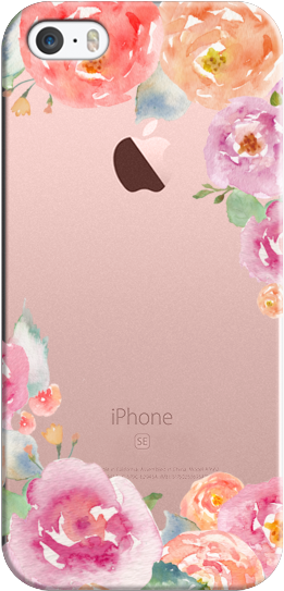 Casetify Iphone Se Classic Snap Case - Iphone Se Cases With Flowers (282x560), Png Download