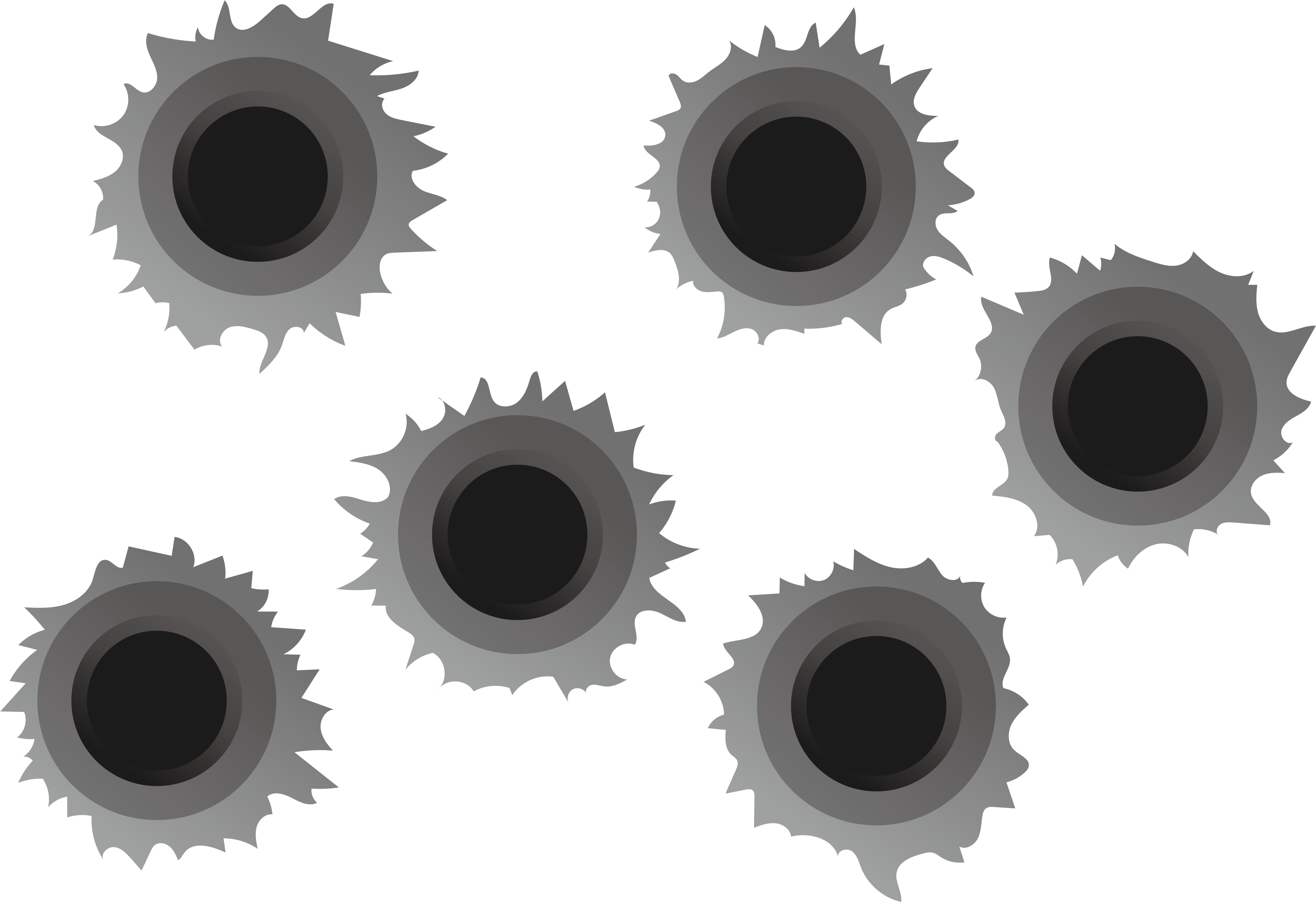 Bullet Holes Png File - Bullet (5980x4348), Png Download