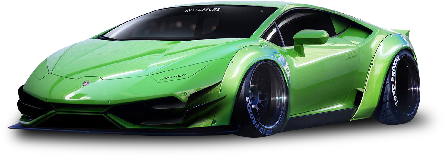 Lamborghini Png Images - Lamborghini Huracan Wide Body (1536x620), Png Download