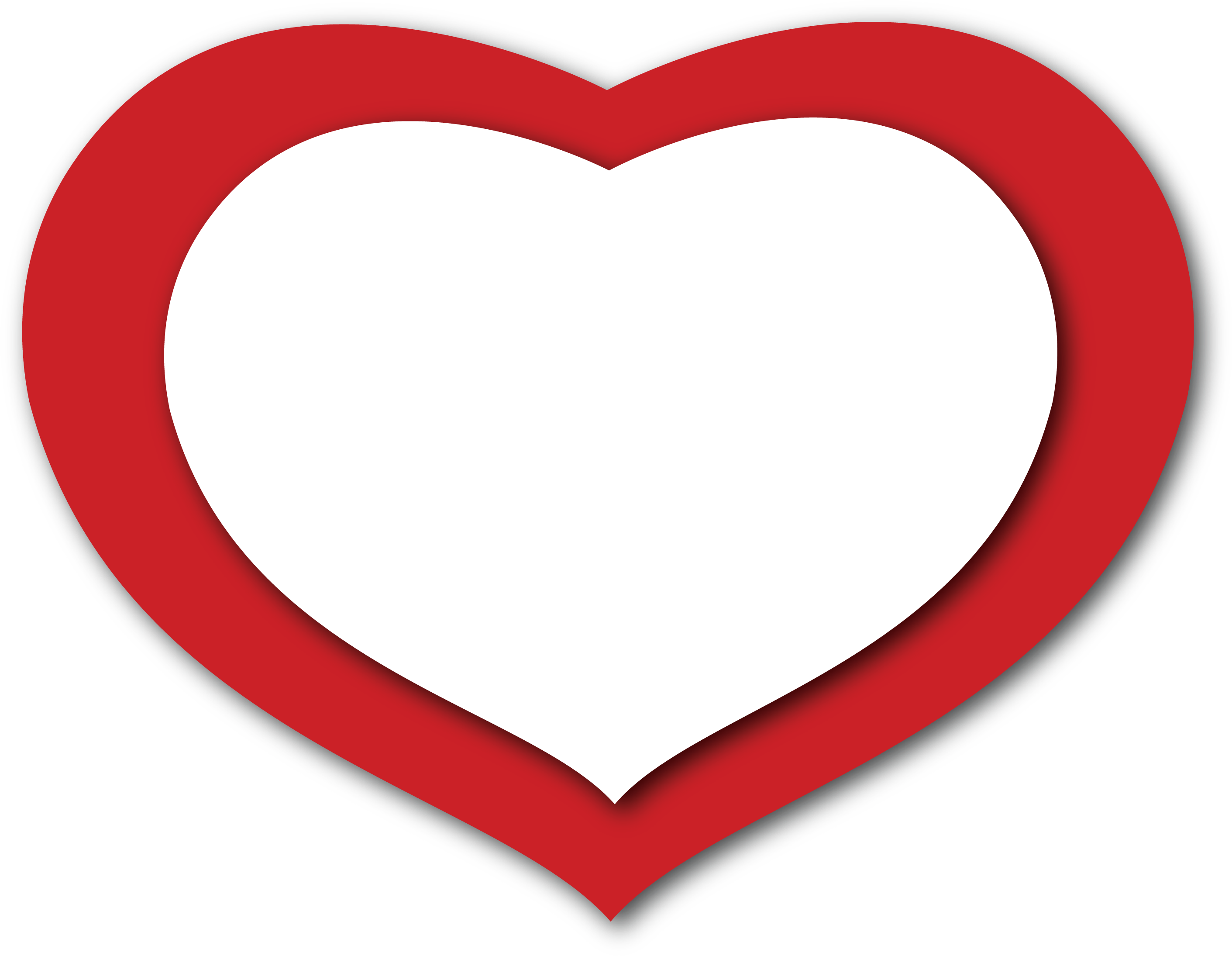 Transparent Red And White Heart Png Clipartu200b Gallery - Red And White Heart Png (2828x2245), Png Download