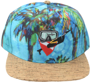 Cork Brim Watercolor Palm Tree Snapback (394x314), Png Download