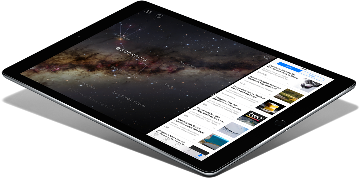 Apple Tablet Png High Quality Image - Apple Ipad Pro - 128 Gb - Wi-fi + Cellular - Space (1024x506), Png Download