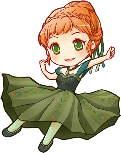 Drawing Movies Frozen - Frozen Anna Chibi (515x730), Png Download