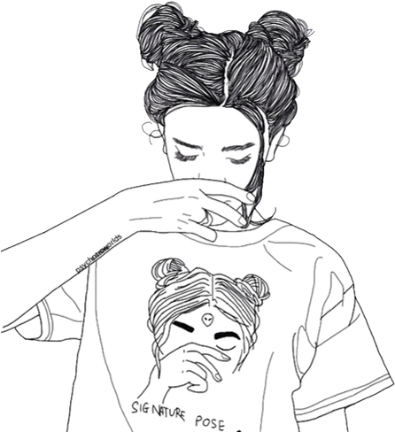 Garotas Tumblr Png (500x500), Png Download