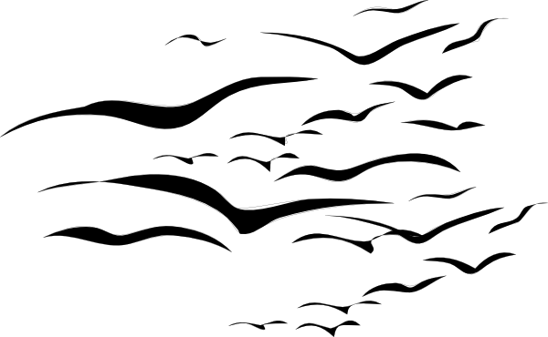 Flock Of Birds Svg Clip Arts 600 X 370 Px (600x370), Png Download