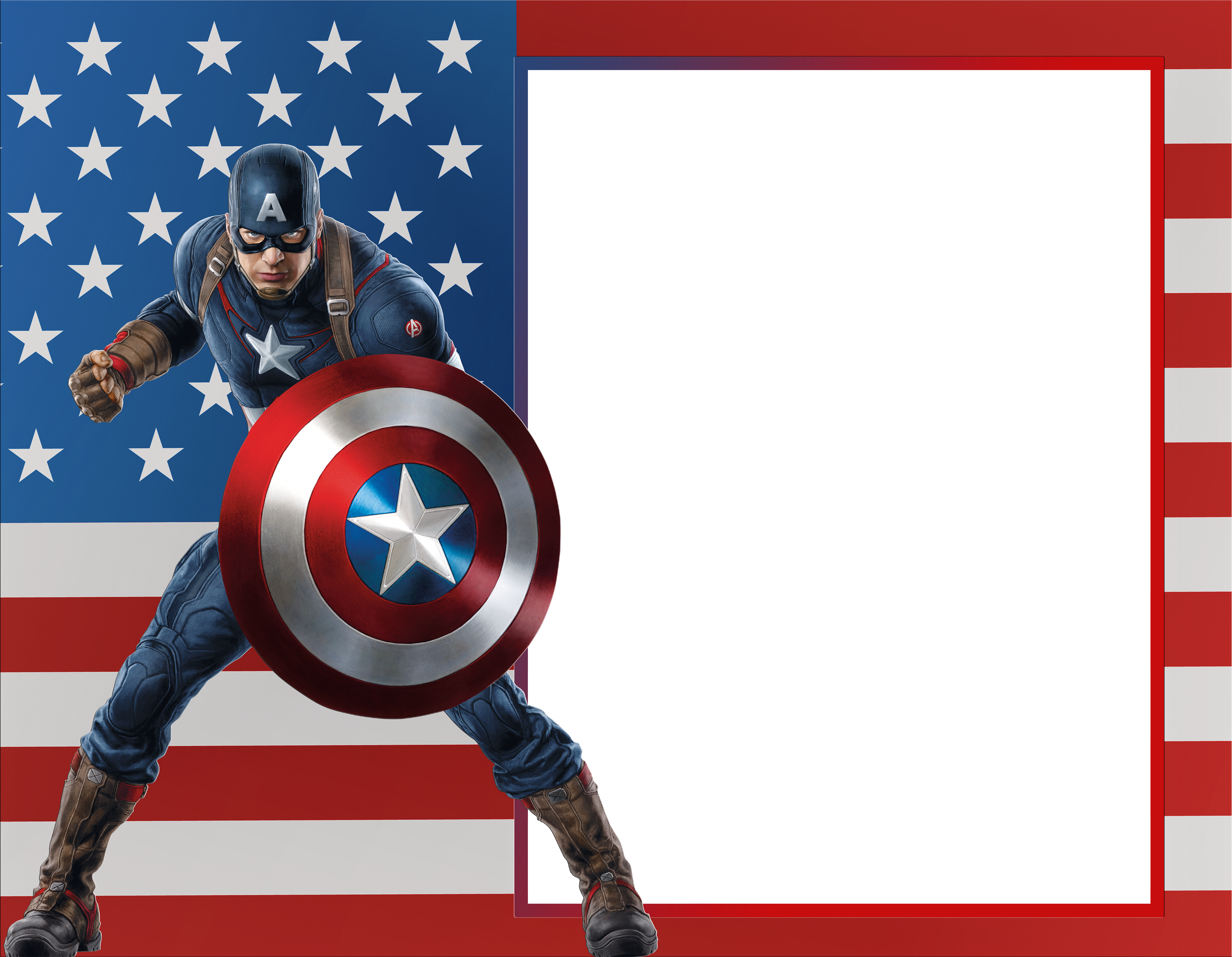 Marvel Avengers Captain America Fathead Teammate (4000x3108), Png Download