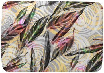 Colorful Watercolor Leaves Of Exotic Calathea Whitestar - Textile (400x400), Png Download