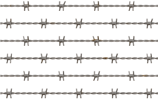 Graphic Library Barbed Wire Fence Clipart - Barbed Wire Png (510x340), Png Download
