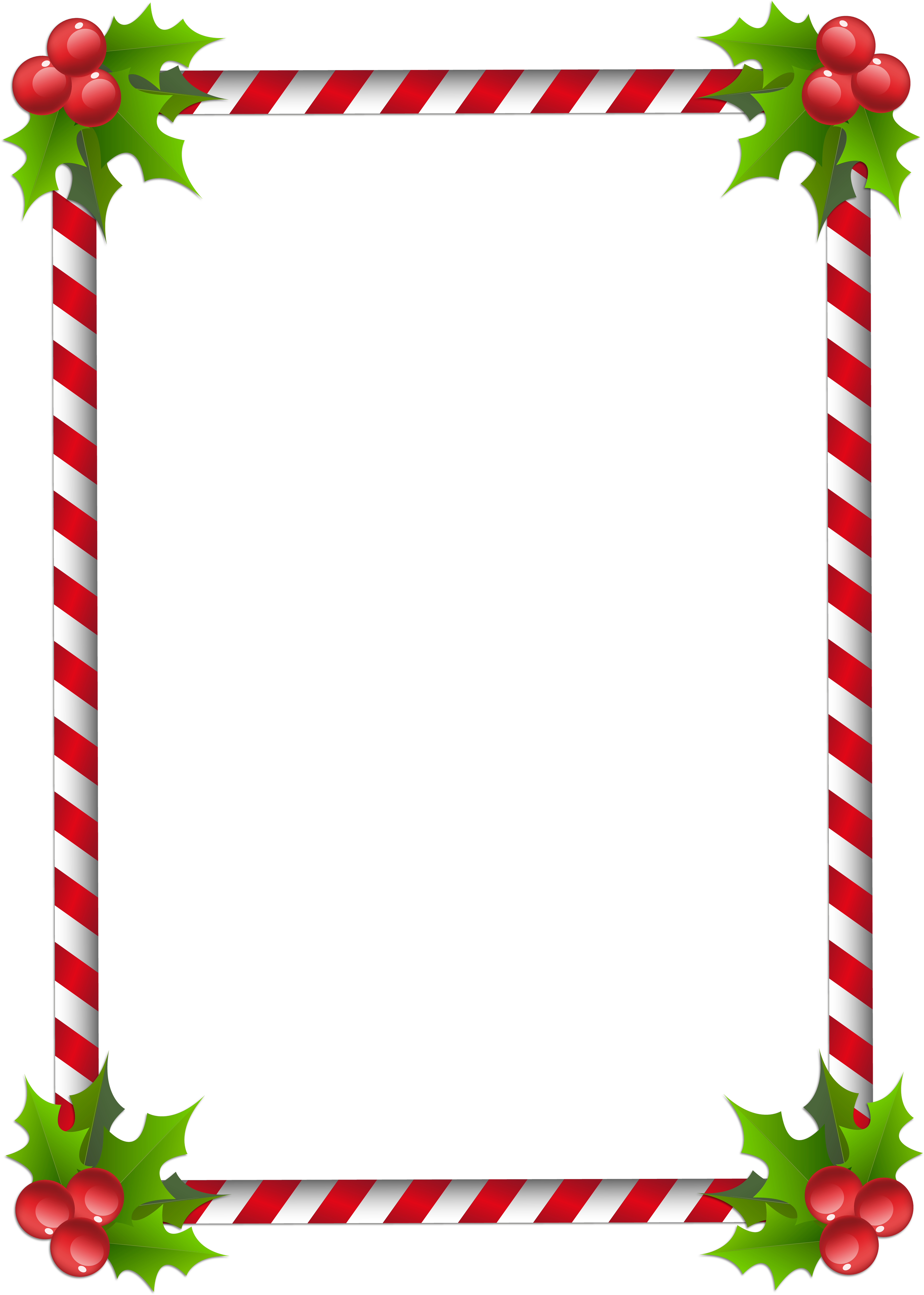 Christmas Vector Border - Christmas Page Borders Png (5746x8000), Png Download