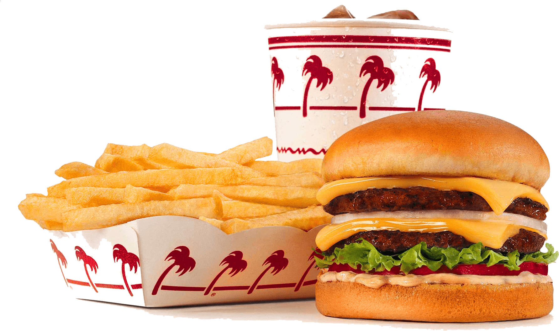 Food Burger Clipart Transparent - Burger And Fries Png (1920x1080), Png Download