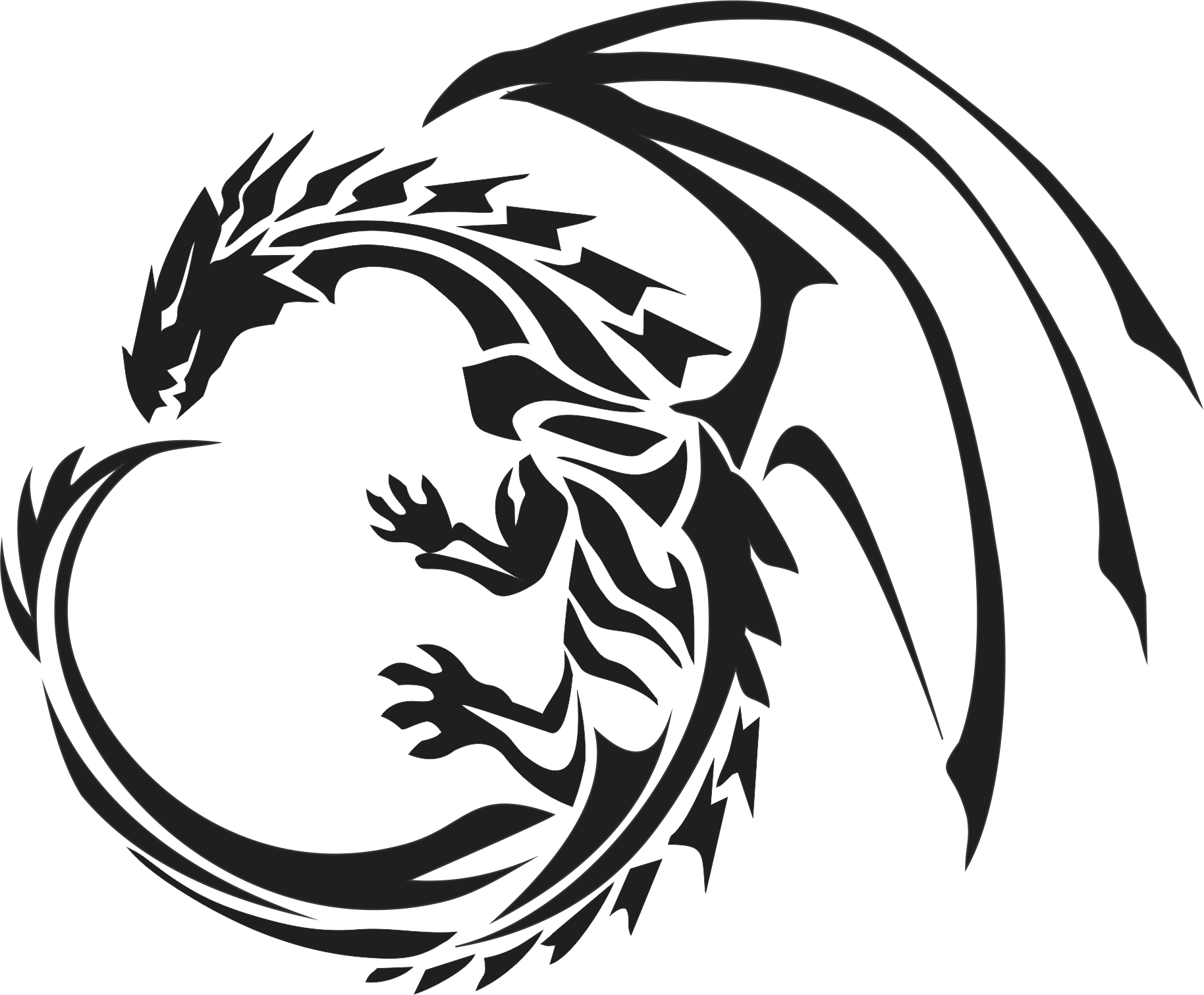 Tattoo Png Image - Dragon Png (1828x1510), Png Download