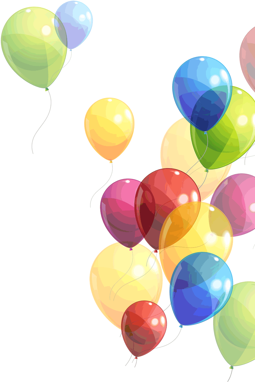 Colorful Balloons Png Pic - Background Balloon Png (914x1235), Png Download