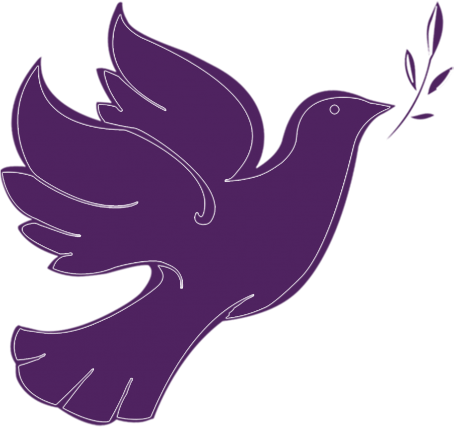 Dove Clipart Purple - Purple Dove (1024x978), Png Download
