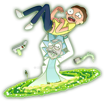 Rickandmorty Rick Morty Freetoedit - Rick And Morty Png (358x350), Png Download