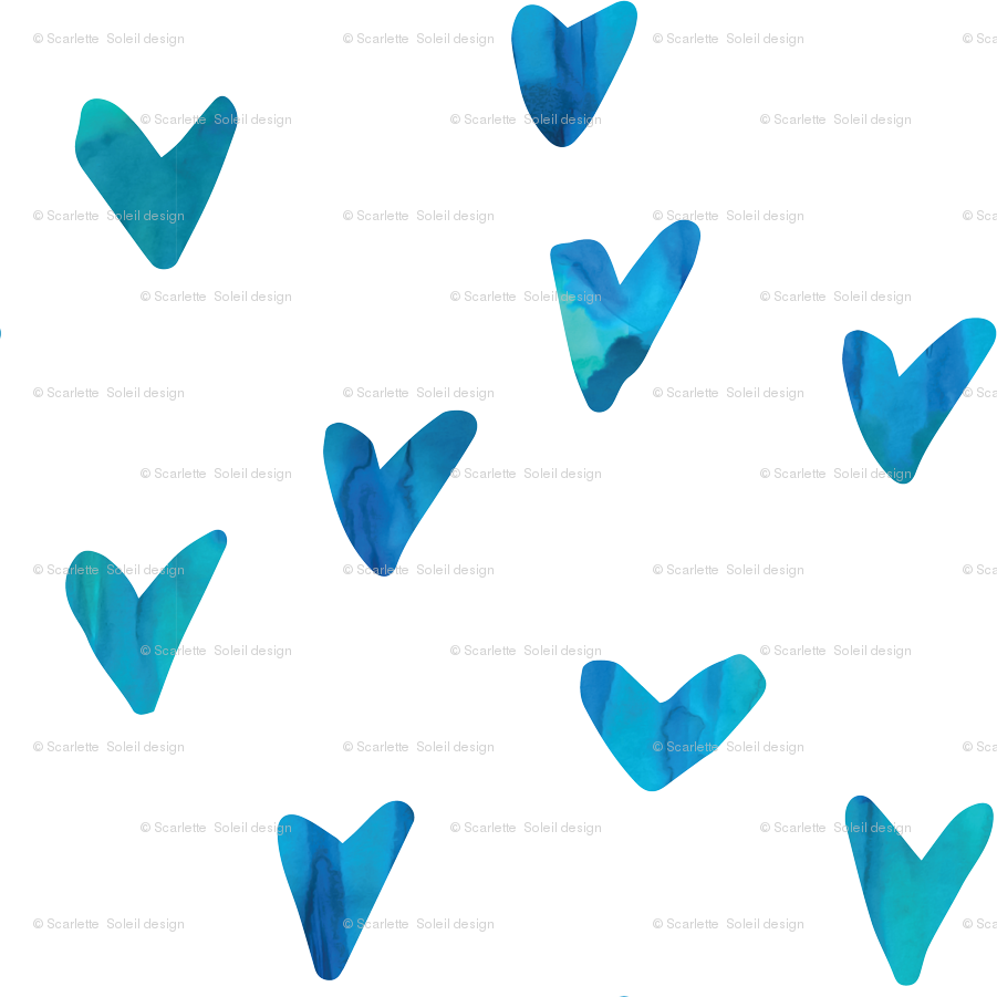 Seafoam And Blue Fabric - Watercolor Painting (901x901), Png Download