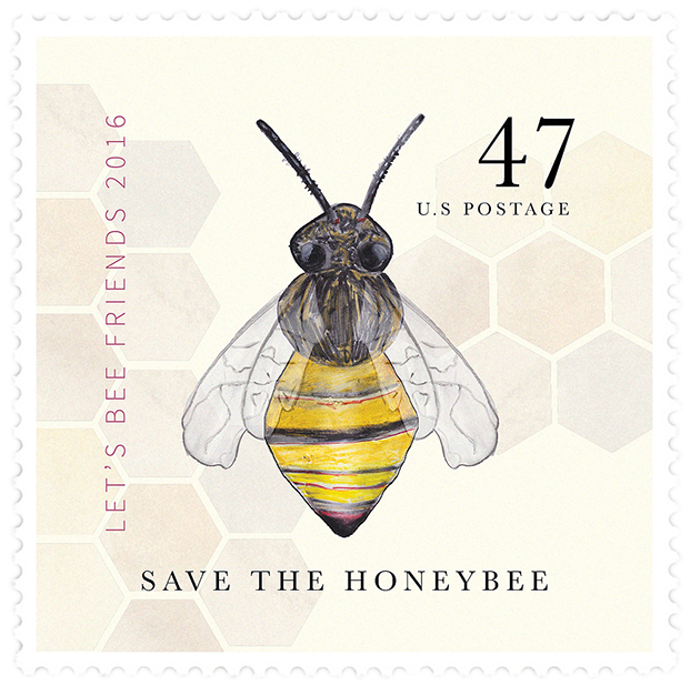 Watercolor Illustration Of Honey Bee Incorporated Into - Net-winged Insects (632x633), Png Download