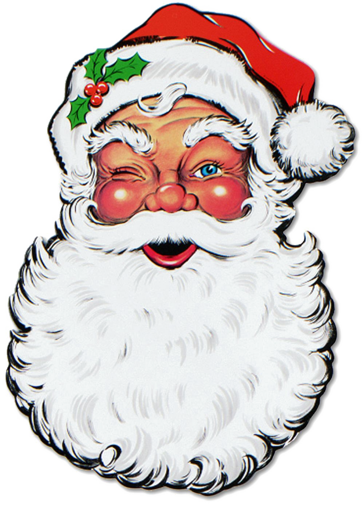Christmas Santa Face Png Free Download - Santa Face Cutout (737x1024), Png Download