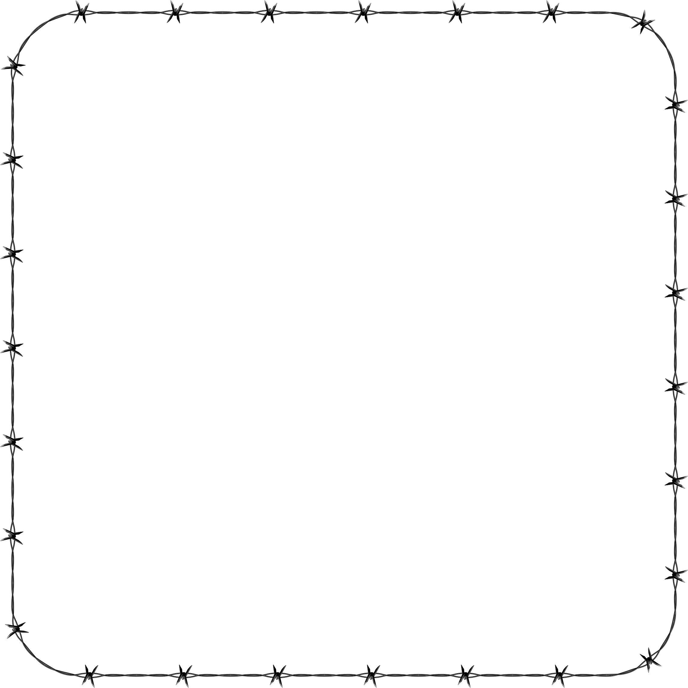 This Free Icons Png Design Of Barbed Wire Rounded Square (2284x2284), Png Download