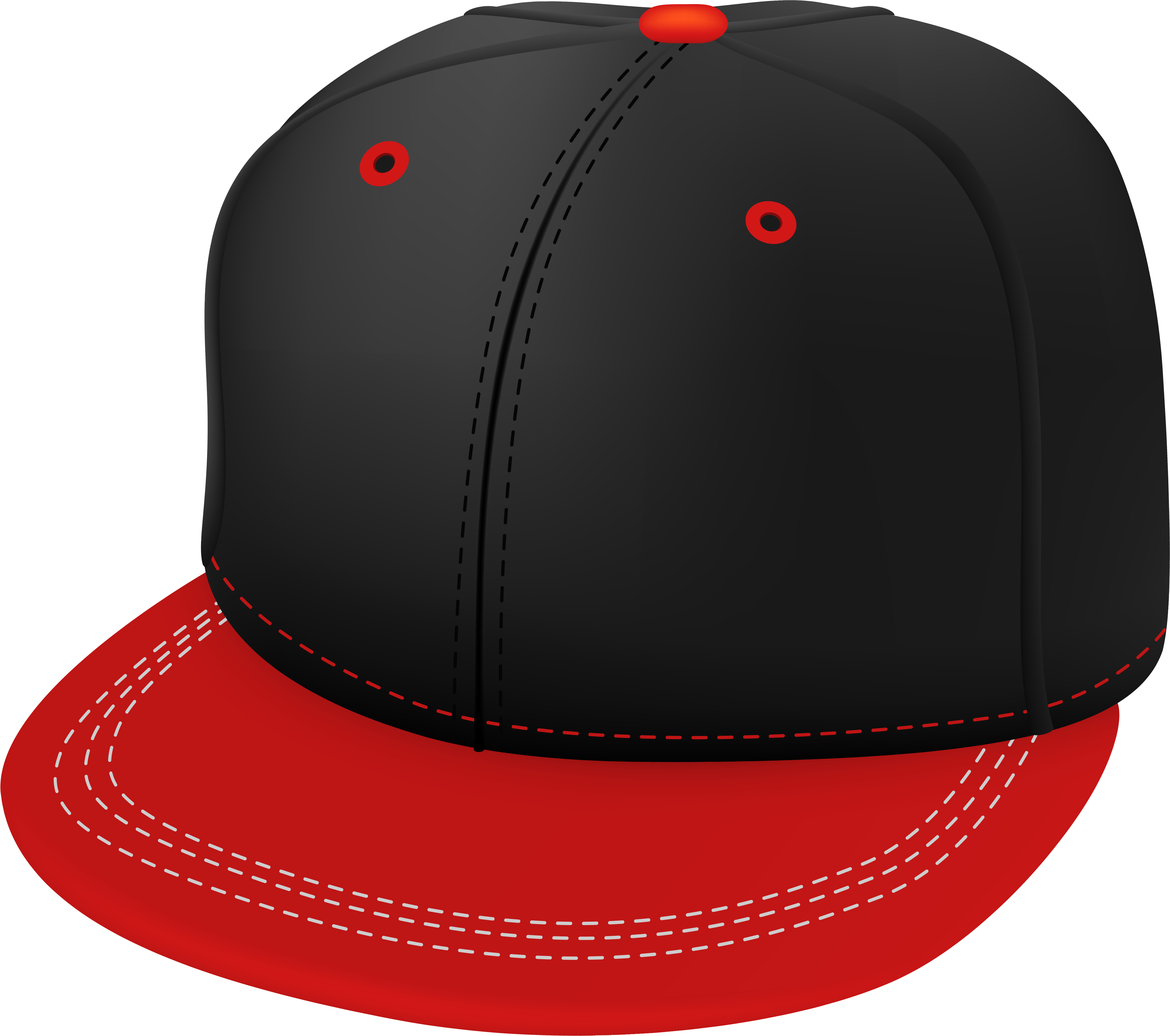 Red And Black Cap Png Clipart - Hat Png (6439x5710), Png Download