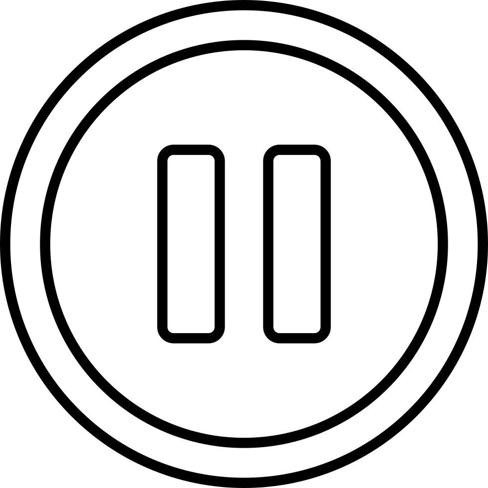 Round Pause Button - Circle (980x980), Png Download