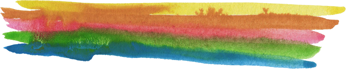 Free Download - Watercolor Png Green Pink (1376x276), Png Download