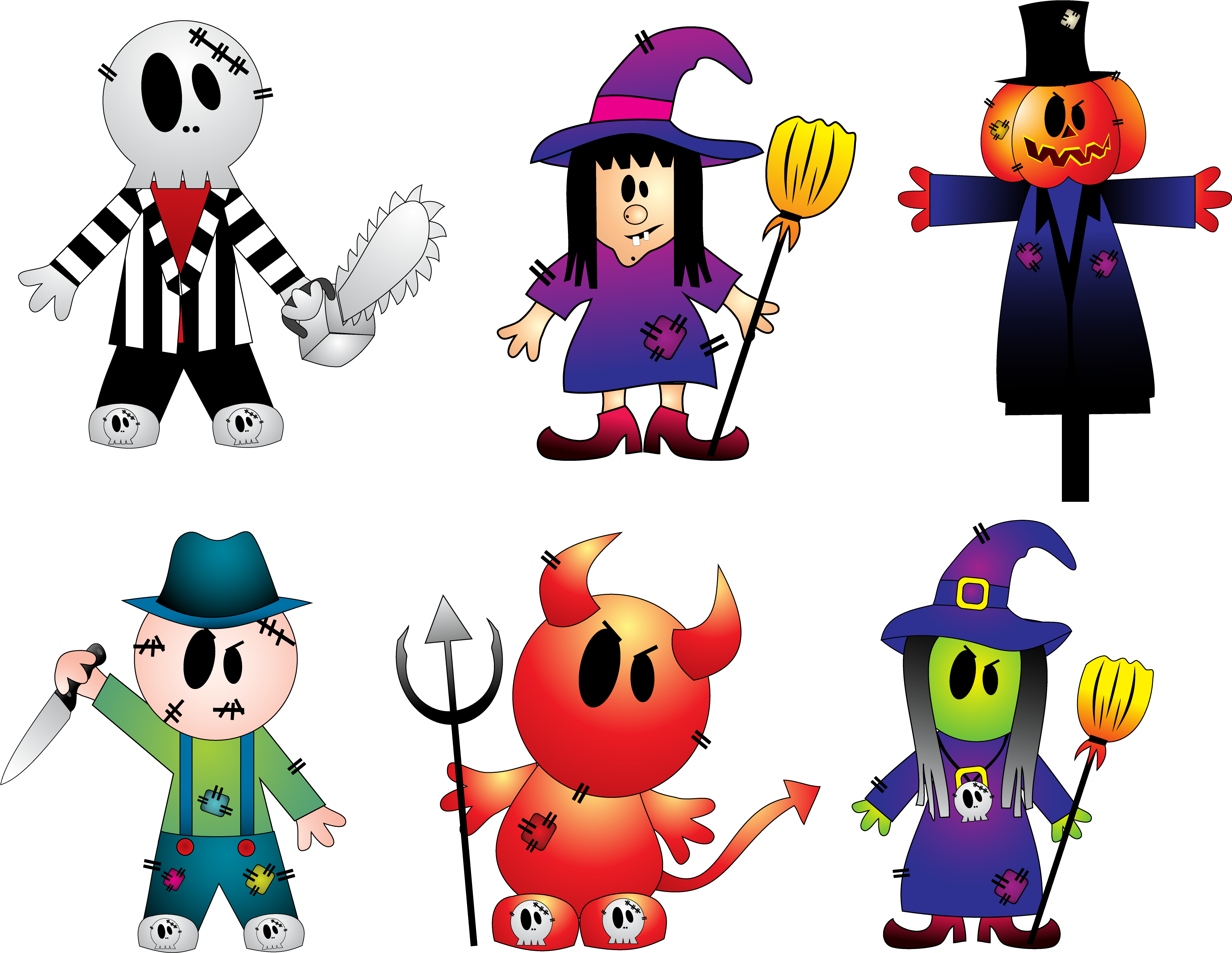 Halloween Creepy Collection Png Clipart - Clip Art (4100x3251), Png Download