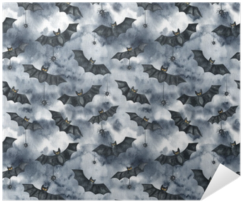 Happy Halloween Seamless Pattern Background - Watercolor Painting (400x400), Png Download