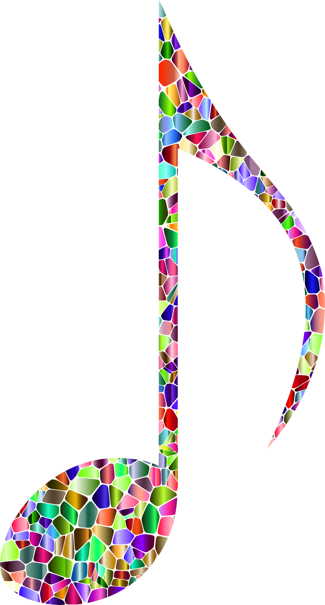 Vivid Chromatic Tiled Musical Note Icons Png - Chromatic Scale (1232x2291), Png Download