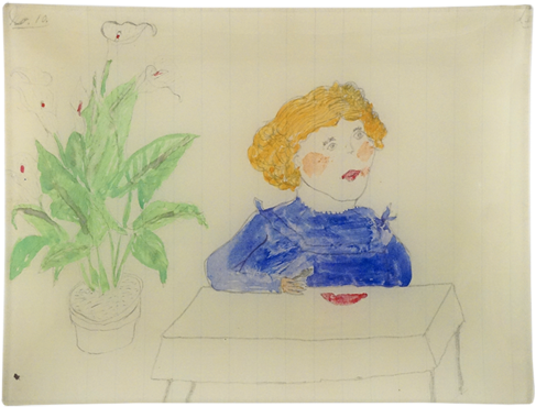 Girl With Watermelon - Sketch (500x500), Png Download