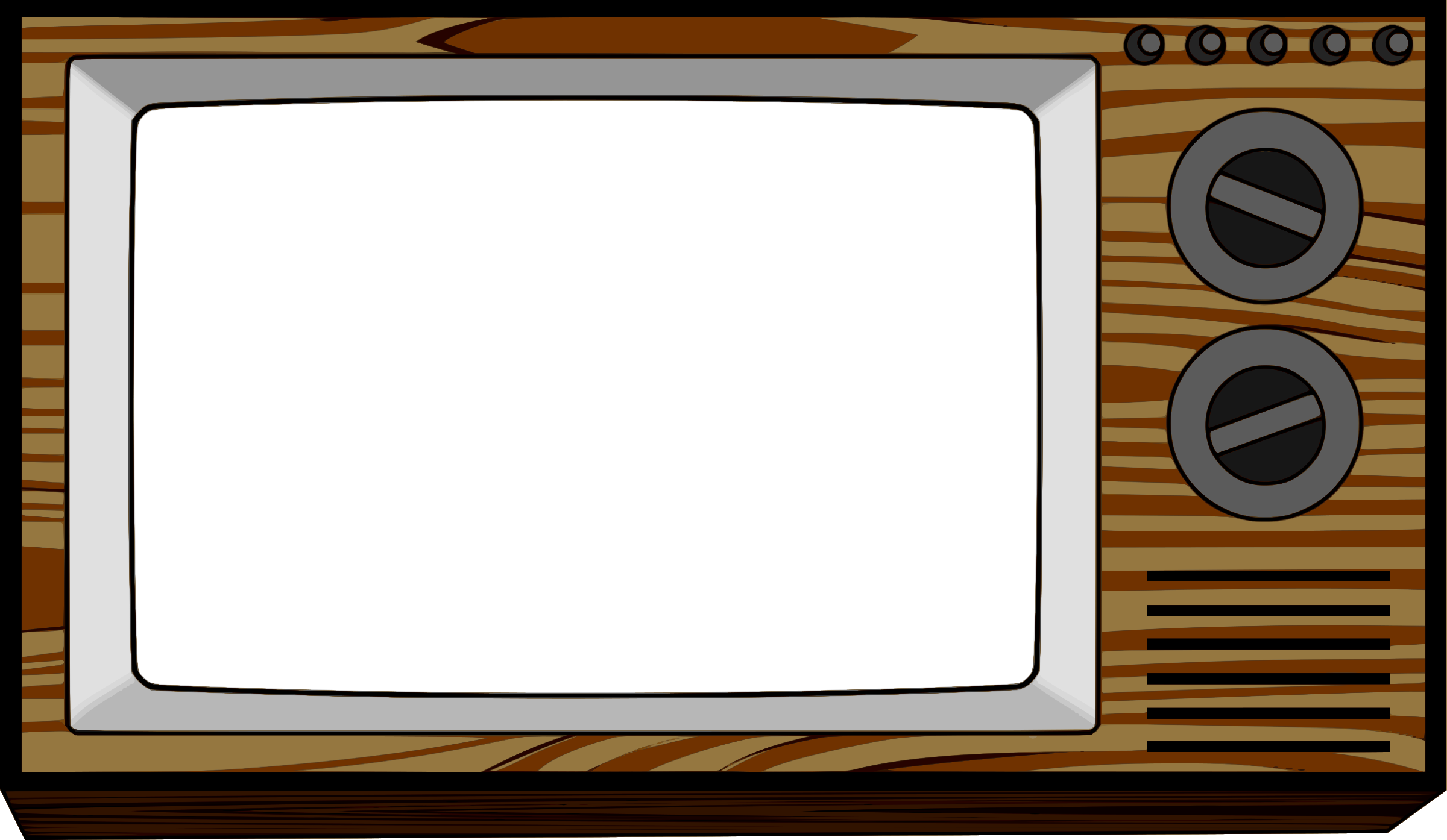 Clipart Tv Hd Tv - Old Television Clip Art (2400x1394), Png Download