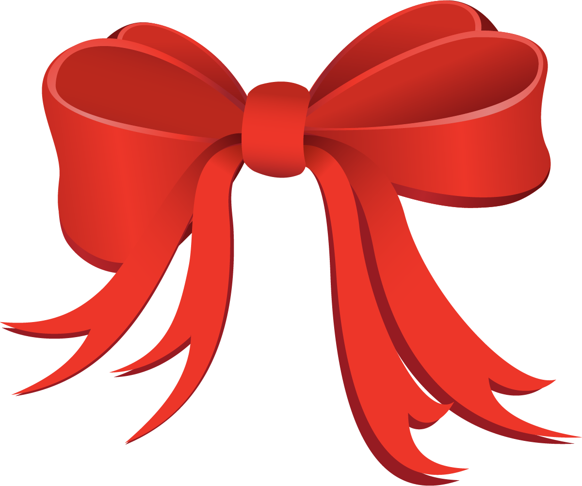 Happy Holiday Clip Art Free - Red Bows Clip Art (1200x1002), Png Download