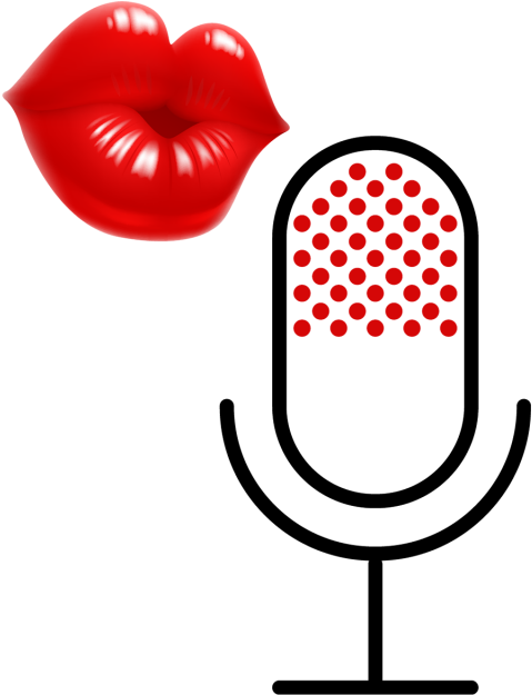 Lip Mic, Lips, Mic, Singing Png And Vector - Lips Microphone Png (640x640), Png Download