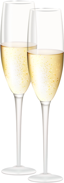 New Year Images, Wine Tags, Photo Craft, Champagne - Champagne Glasses Png Clipart (219x600), Png Download
