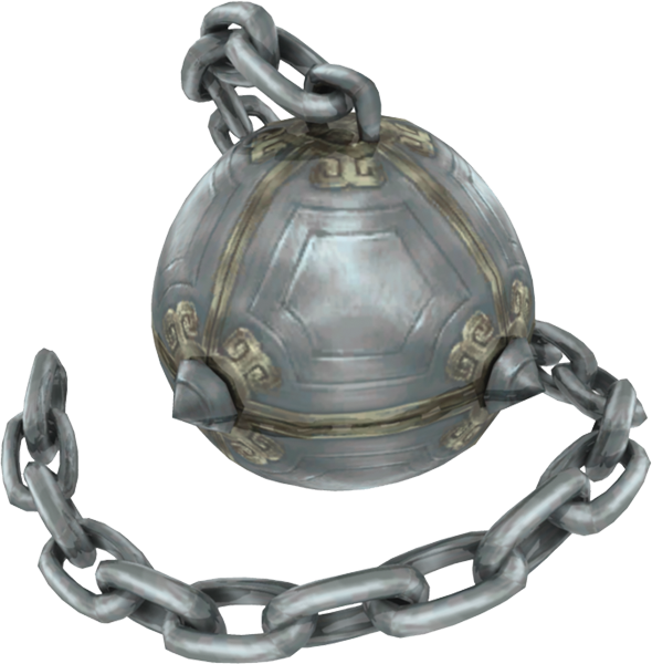 Ball And Chain - Ball And Chain Loz (590x600), Png Download