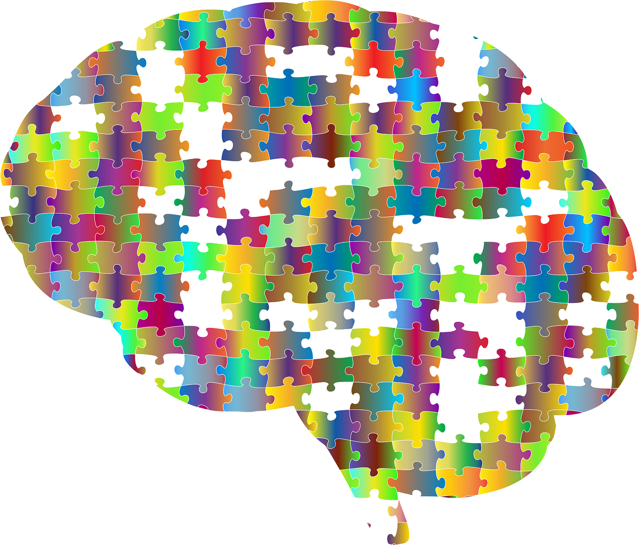 Mental Health - Brain As A Puzzle (1280x1091), Png Download