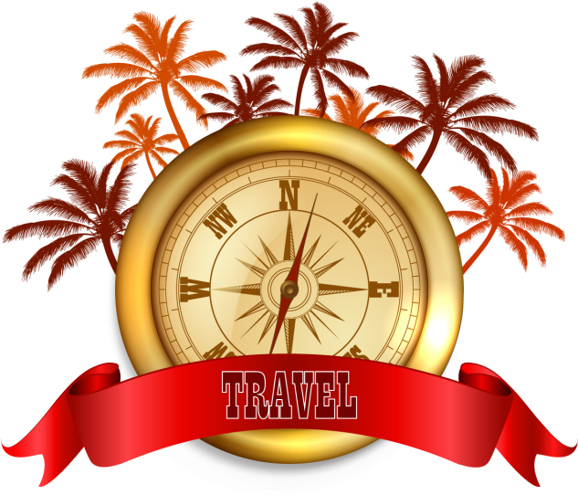 Golden Compass And Palm Trees, Compass, Palm, Travel - The Golden Compass (640x640), Png Download