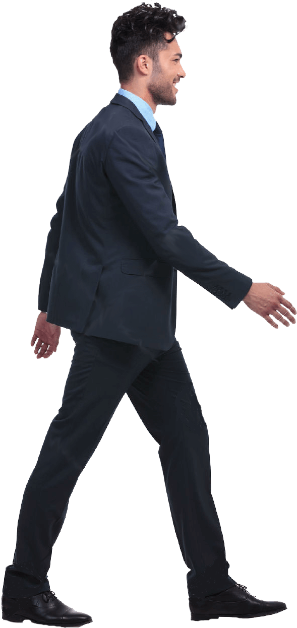 Image Result For Office Worker Side Elevation Walking - Business Man Walking Png (866x1300), Png Download