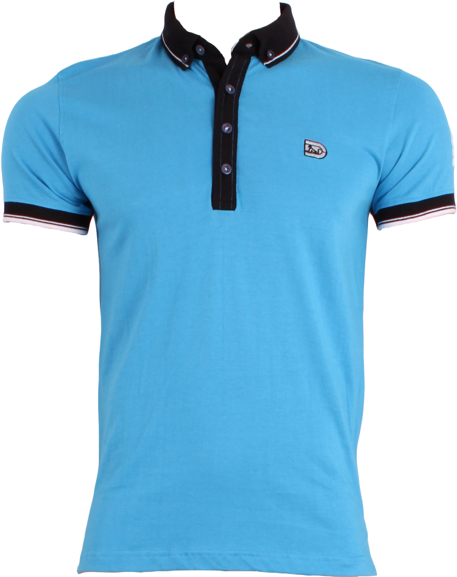 Sky Blue Men's Polo Shirt Png Image - T Shirt Png For Photoshop (951x1200), Png Download