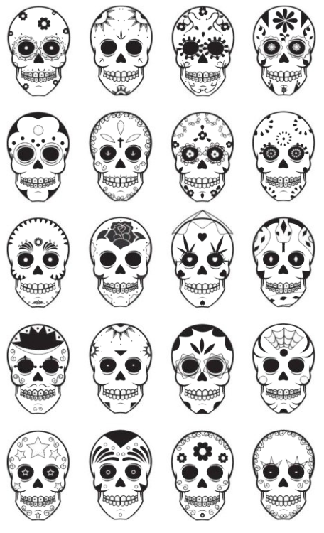 Skulls Edit Skull Skeleton Sugar Skull Transparent - Sofia The First Cupcake Topper Printable (456x750), Png Download