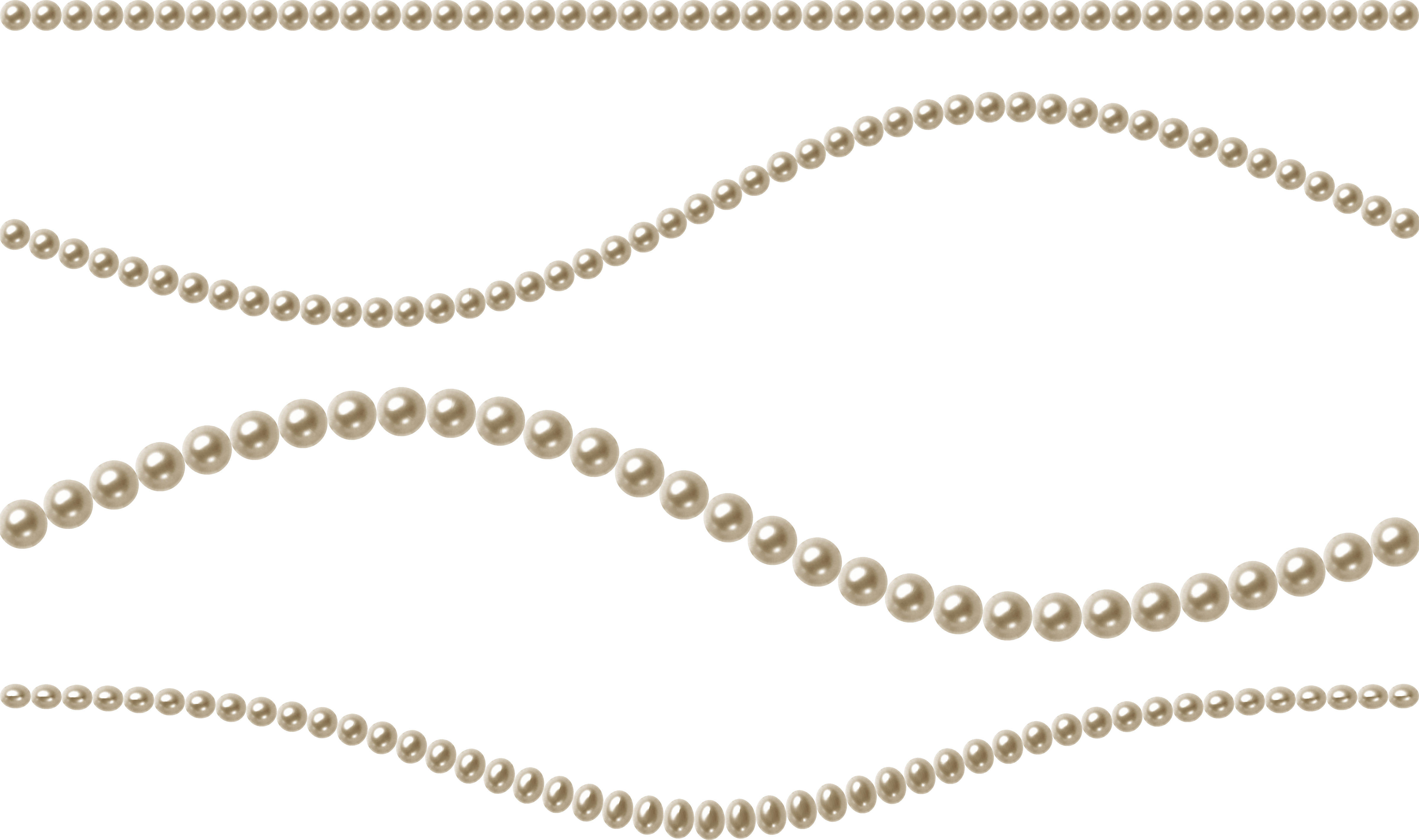 Image Result For Pearl Boarder Ng - Pearls Clipart (4800x2843), Png Download