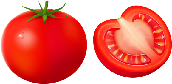 Tomato Png Vector Clipart Image - Tomato Clipart Png (600x302), Png Download