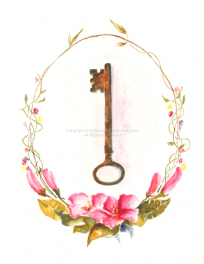 Secret Garden Key Drawing (380x380), Png Download