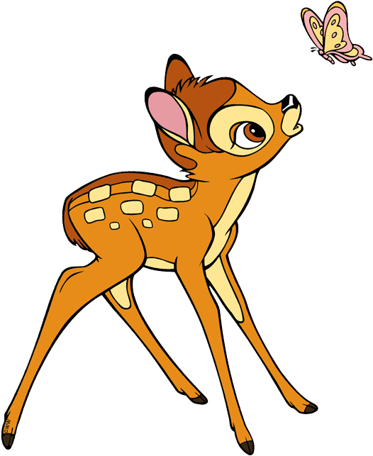 Bambi-butterfly - Bambi Clip Art (538x651), Png Download